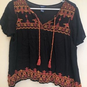 Embroidered top